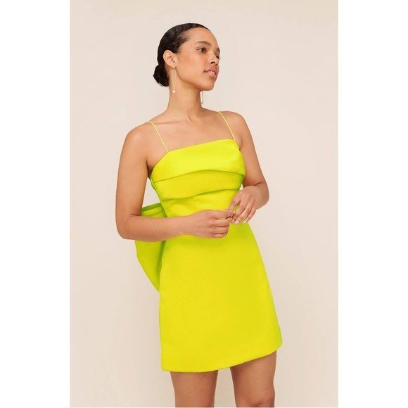 SHEIKE Women’s Amy Bow Back Dress in Citrus - Size US 4 (AU 8) - Picture 1 of 13